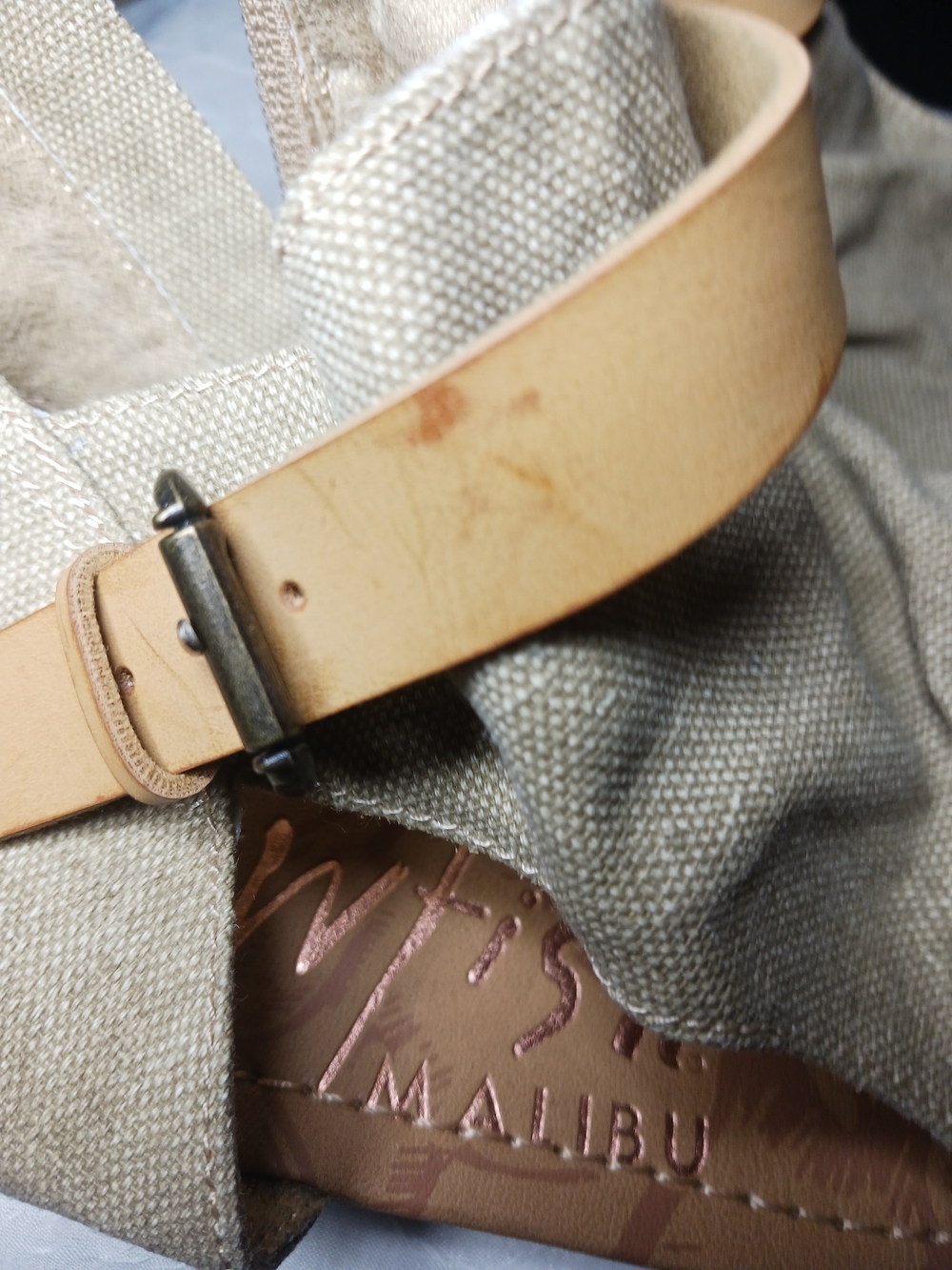 Blowfish Tan Canvas Open-Toe Ankle Sandals - Picture 6 of 6